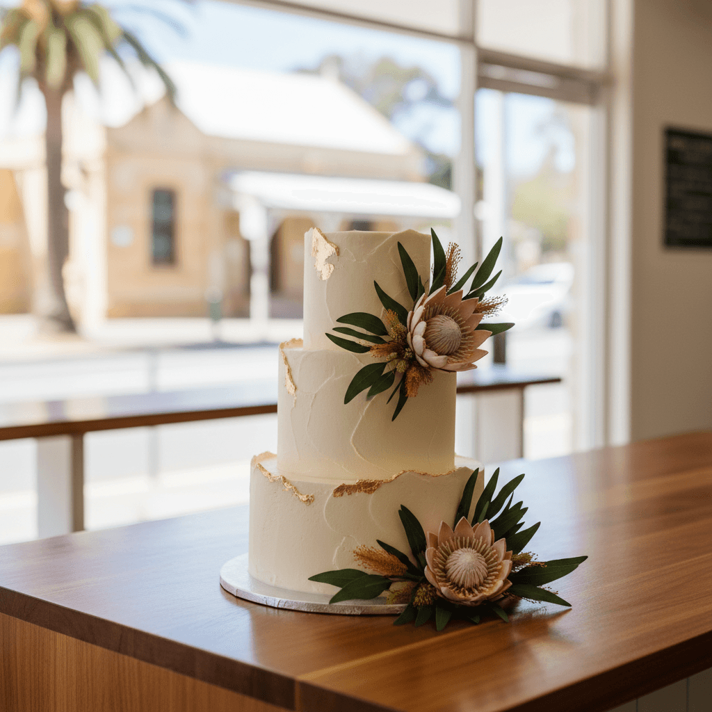 Wedding cake by Perfect Cakes Perth