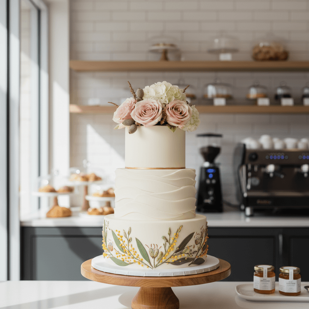 Wedding cake by Azidelicious Cakes - The Cake Shop in Adelaide