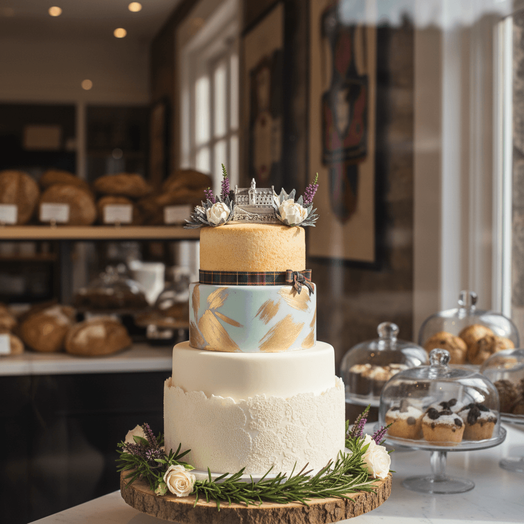 Wedding cake by Sugar Daddy’s Bakery
