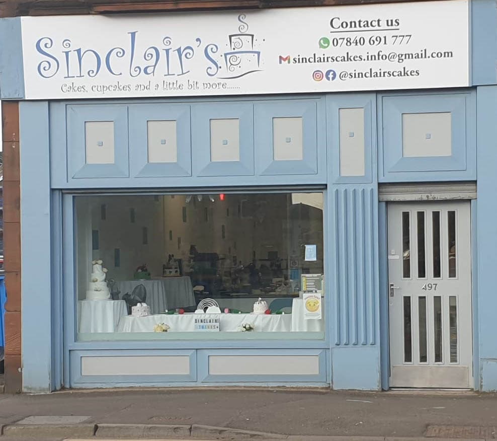 Wedding cake by Sinclair's Cakes