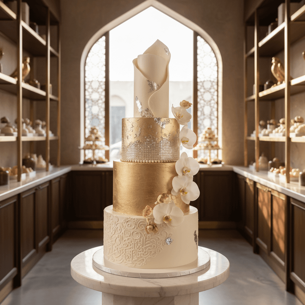 Wedding cake by Monica Bakes