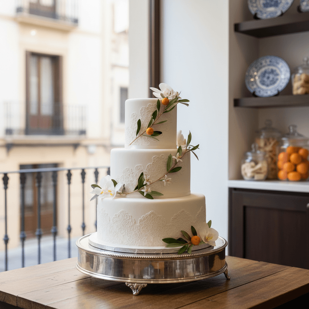 Wedding cake by Pastelería Blanc by Alex