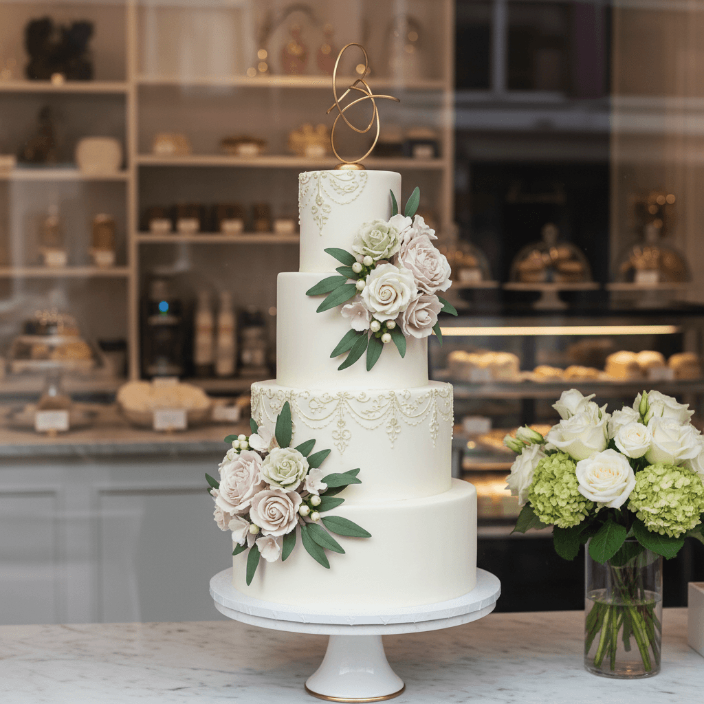 Wedding cake by Mert's Cakes