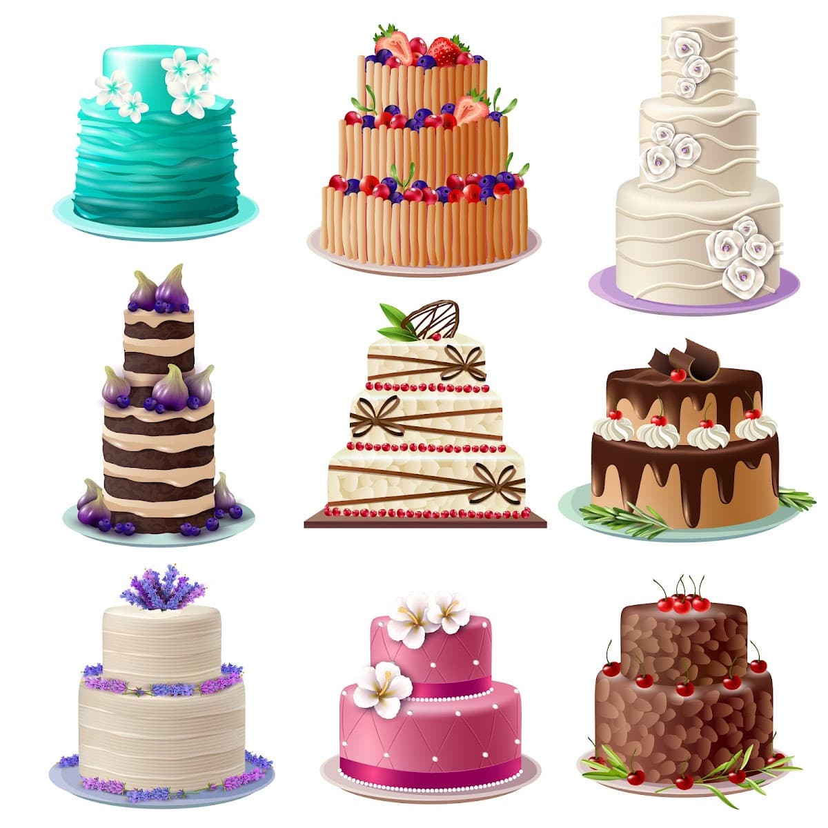 Wedding cake by Queen B's Cake Boutique