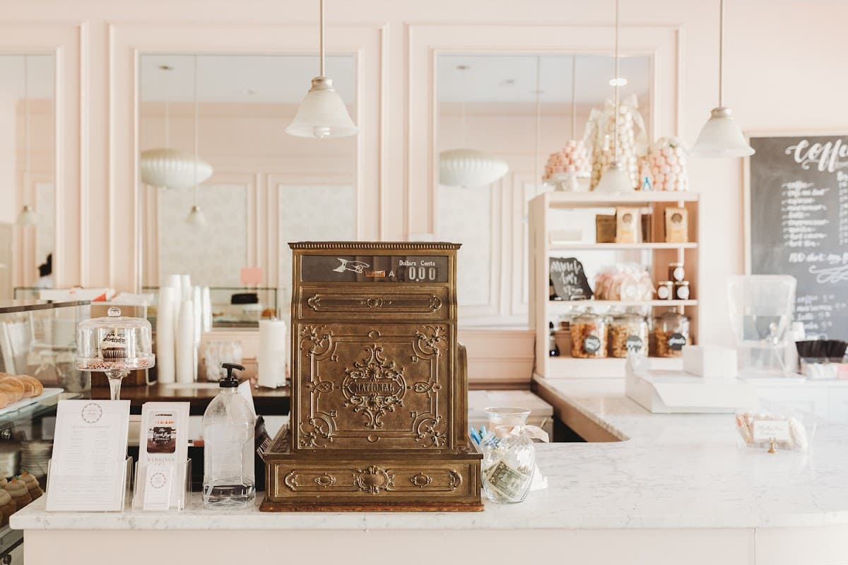 Wedding cake by The Cupcake Shoppe Bakery + Coffee
