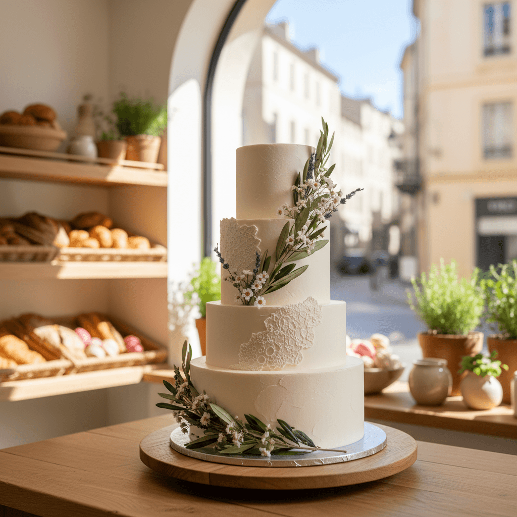 Wedding cake by Sheela's Wedding Cakes