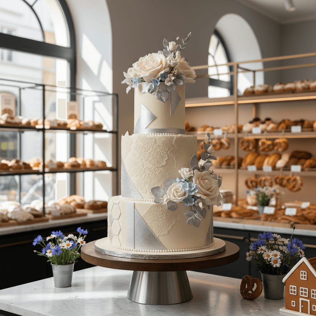 Wedding cake by Café & Patisserie Lézard Berlin