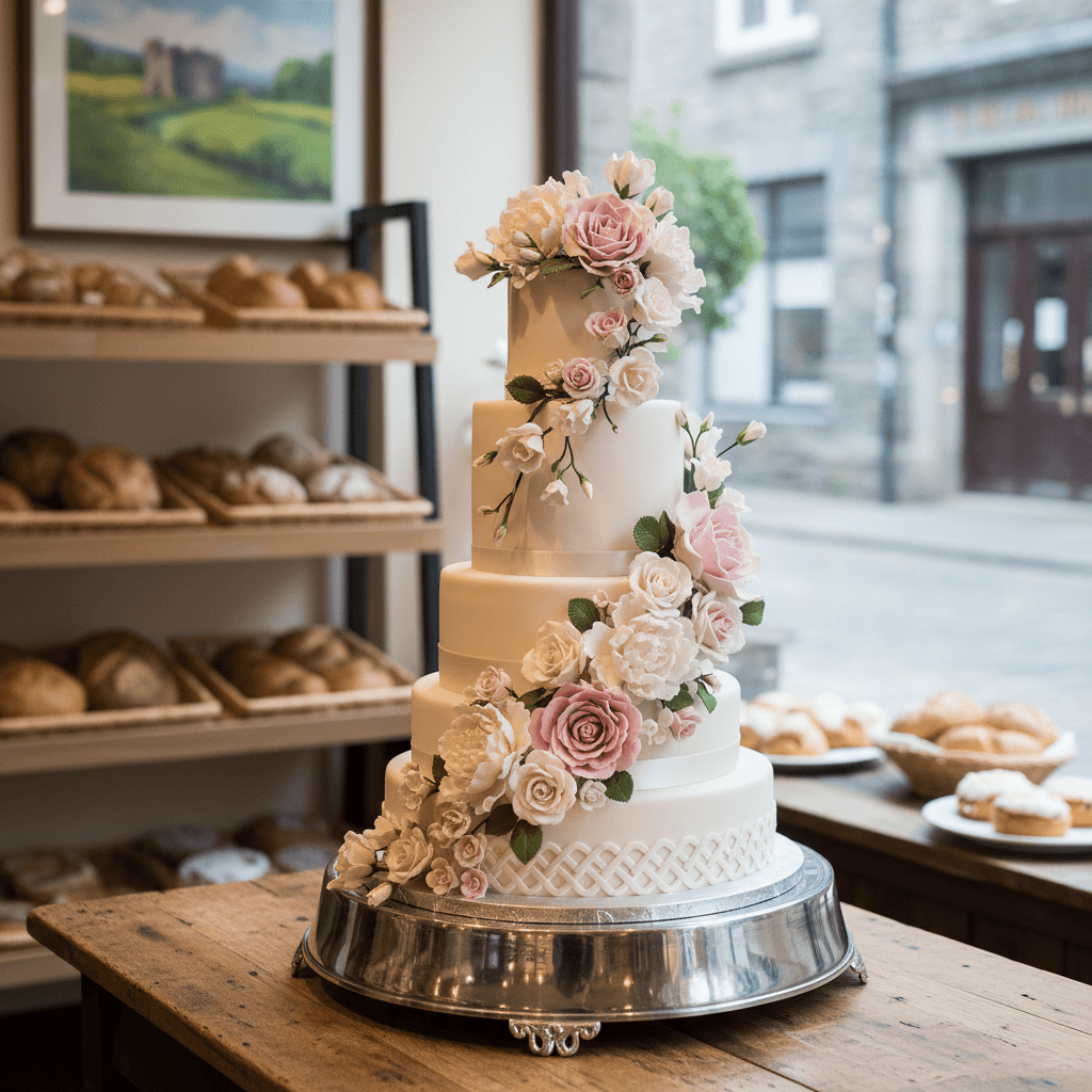 Wedding cake by Apple Dee Floral Cakes