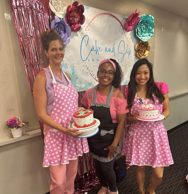 Wedding cake by Cake and Sip San Diego