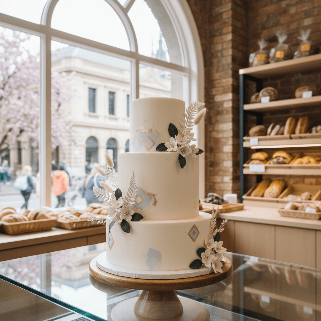 Wedding cake by Naturally Delicious