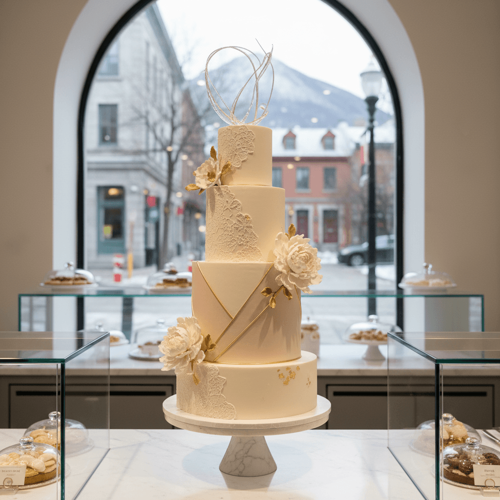 Wedding cake by Les Délices Lafrenaie Montréal-Ouest