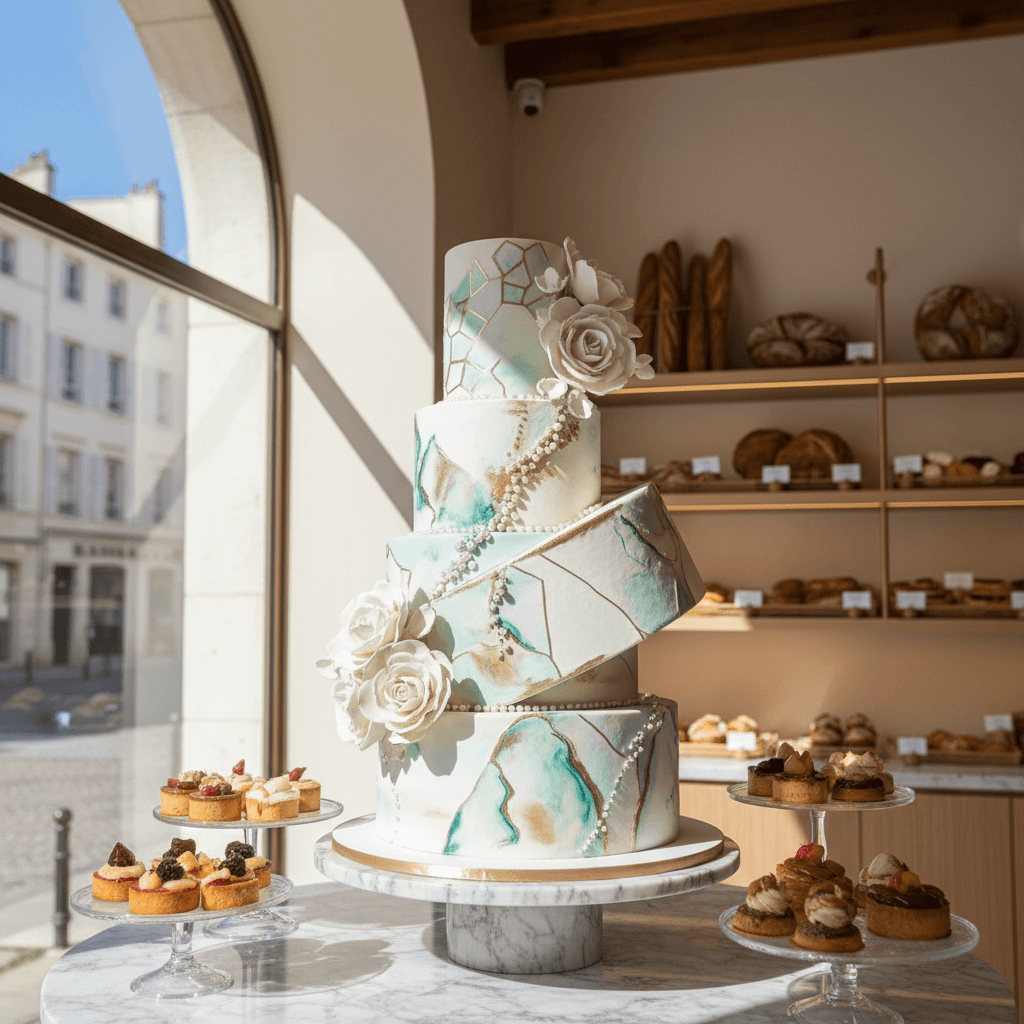Wedding cake by Patisserie Sylvain Depuichaffray