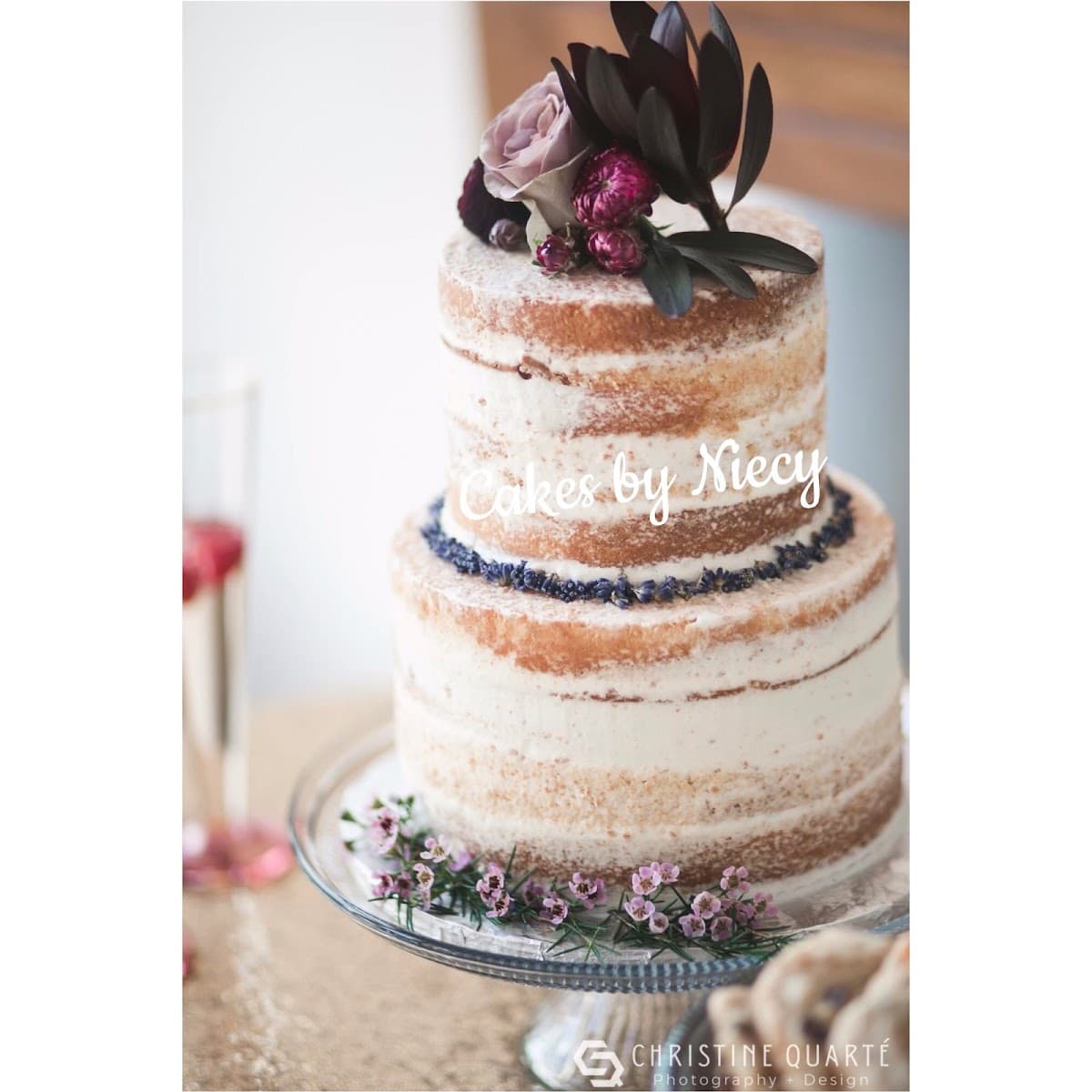 Wedding cake by Cakes by Niecy, LLC